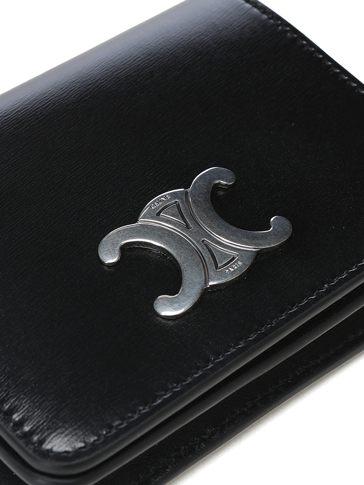 CELINE (セリーヌ) トリオンフ シャイニーカーフスキン 二つ折り財布