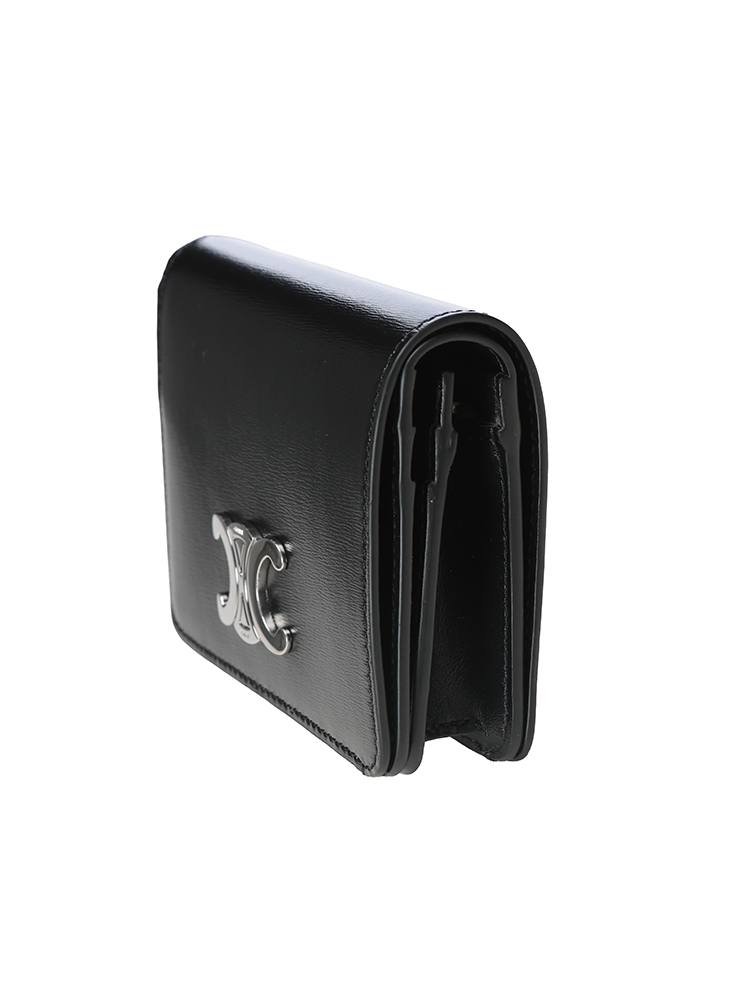 CELINE (セリーヌ) トリオンフ シャイニーカーフスキン 二つ折り財布