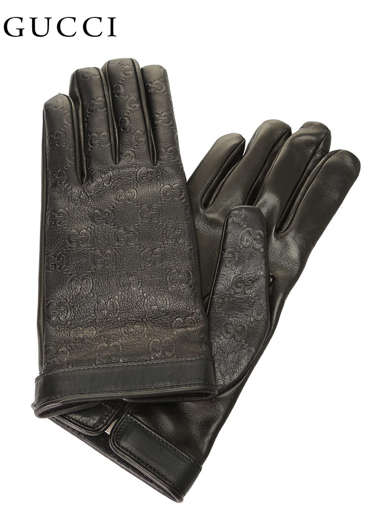 グッチ メンズ 手袋 GUCCI ブランド グローブ レザーグローブ GG柄