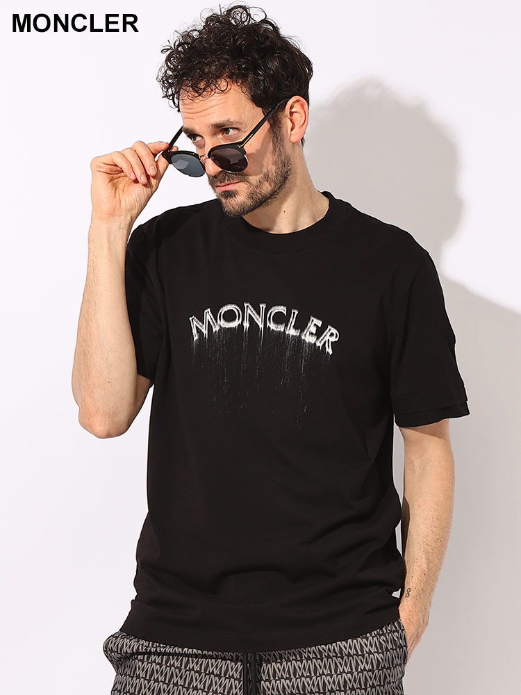 ニック MONCLER ブラック Tシャツ グラフィック MONCLER グラフィック