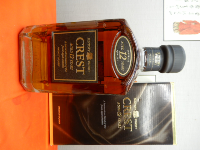 酒の細井 / 値下げ サントリー クレスト 12年 ウイスキー 黒キャップ