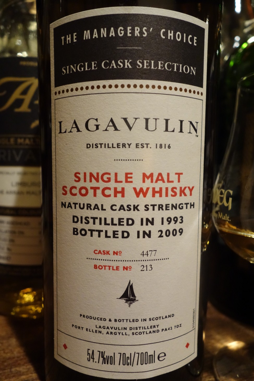 ラガヴーリン 1993 15年 オフィシャル マネージャーズチョイス #4477