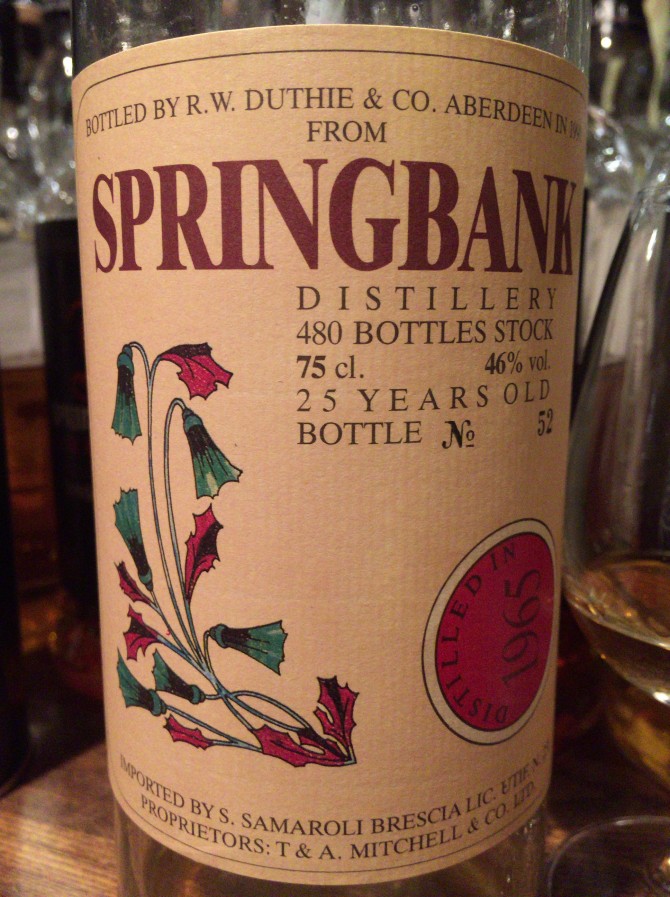 MSスプリングバンク1965ボトル 30年 スプリングバンク 30年
