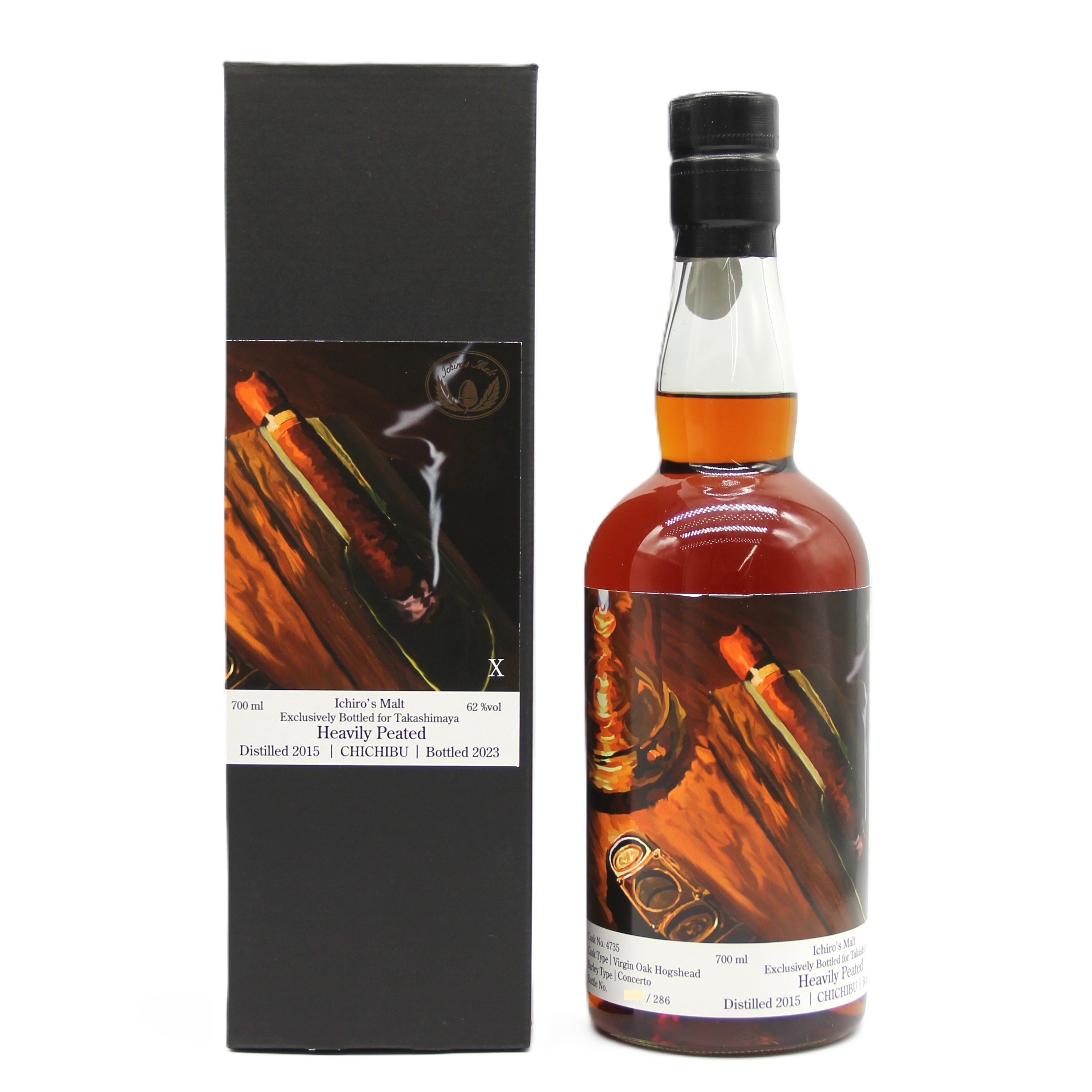 イチローズモルト ヘビリーピーテッド シガーラベル #4735 Heavily
