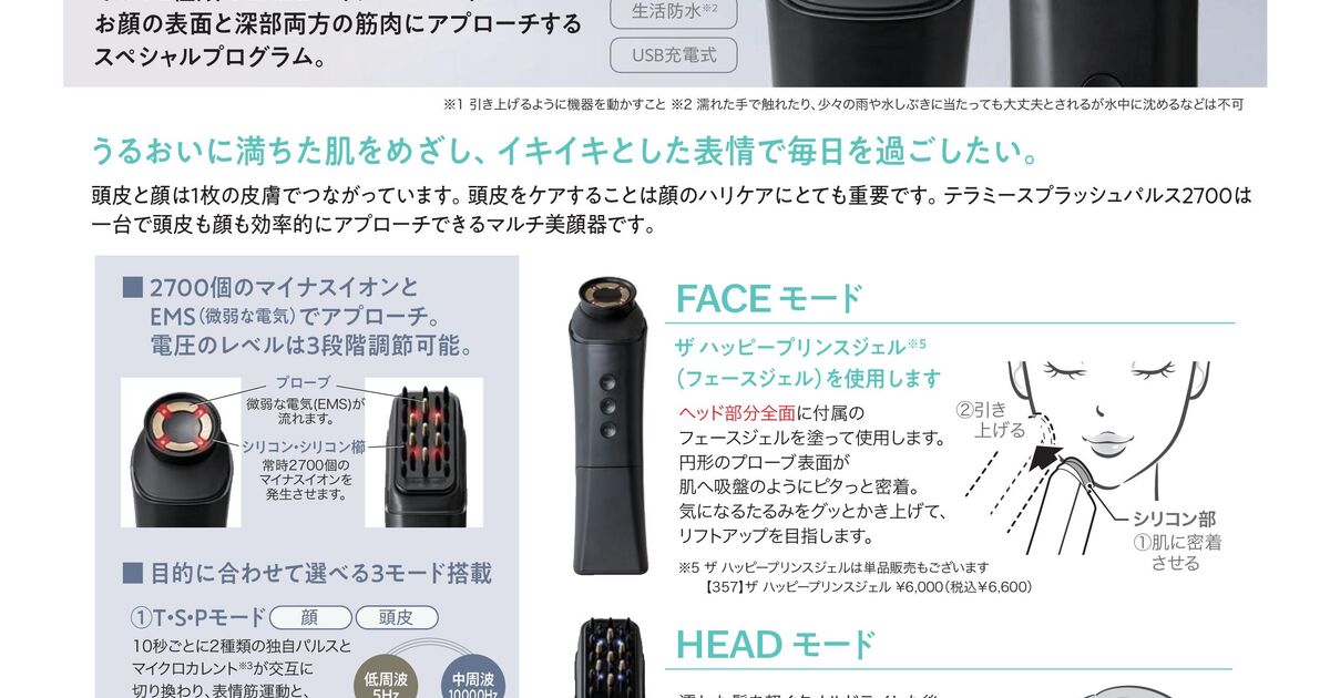 テラミースプラッシュTERAMEE SPLASH PULSE 2700美顔器