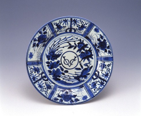 No.30011302 やきもの陶磁器 花鳥鳳凰文大皿 No.30011302 やきもの