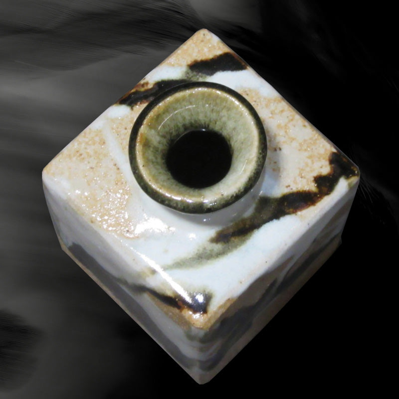 唐津焼 朝鮮唐津四方花入れ 陶器 花器 花瓶 朝鮮唐津 花 ギフト 贈り物