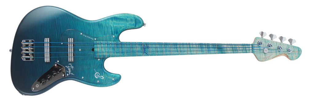 Fernandes 製オリジナル ギター4弦 グラデーションブルー#498