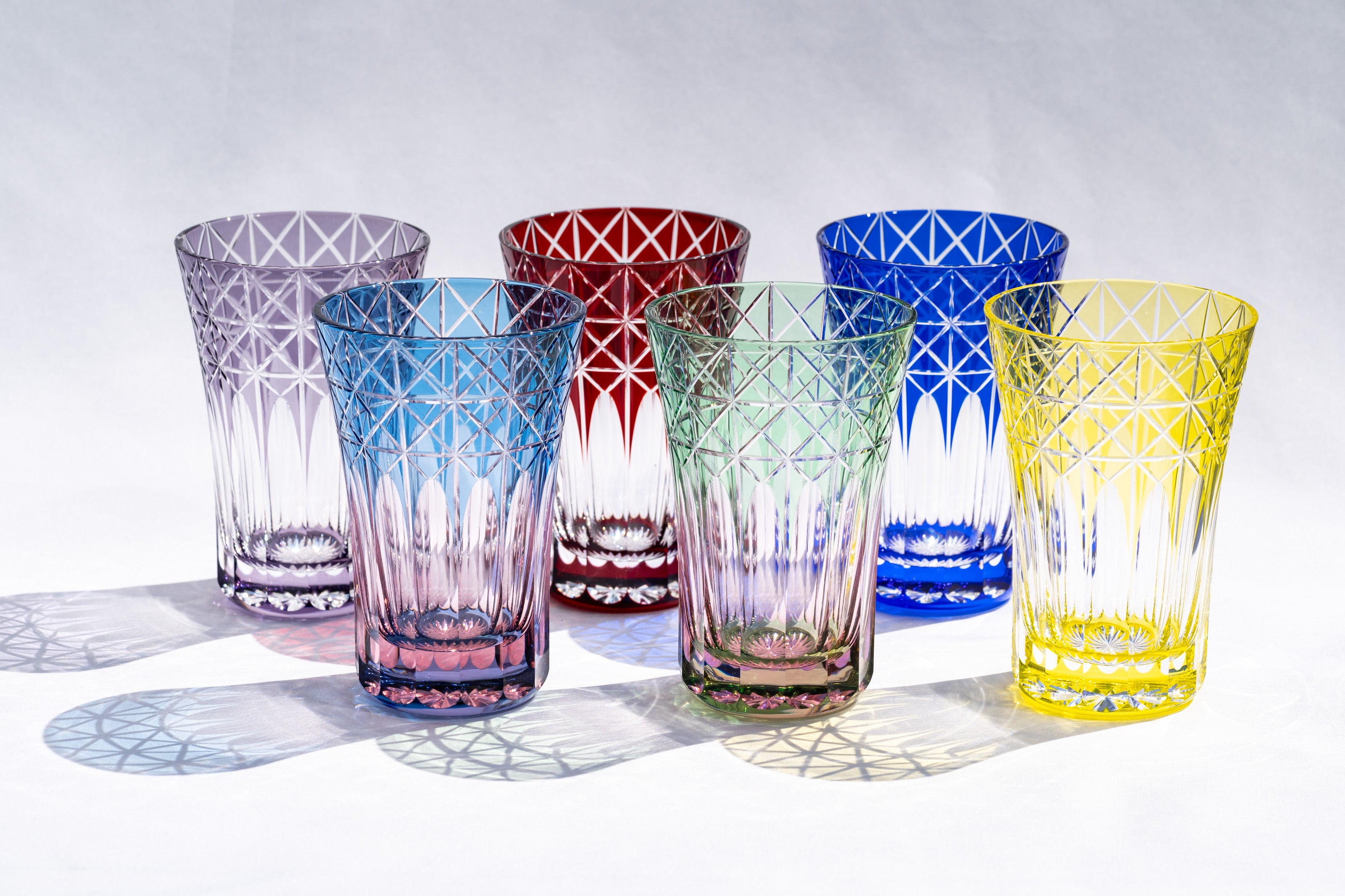 M-7528-BP 菱鱗重文様 天開タンブラー ブルーピンク – 硝子工房 彩鳳