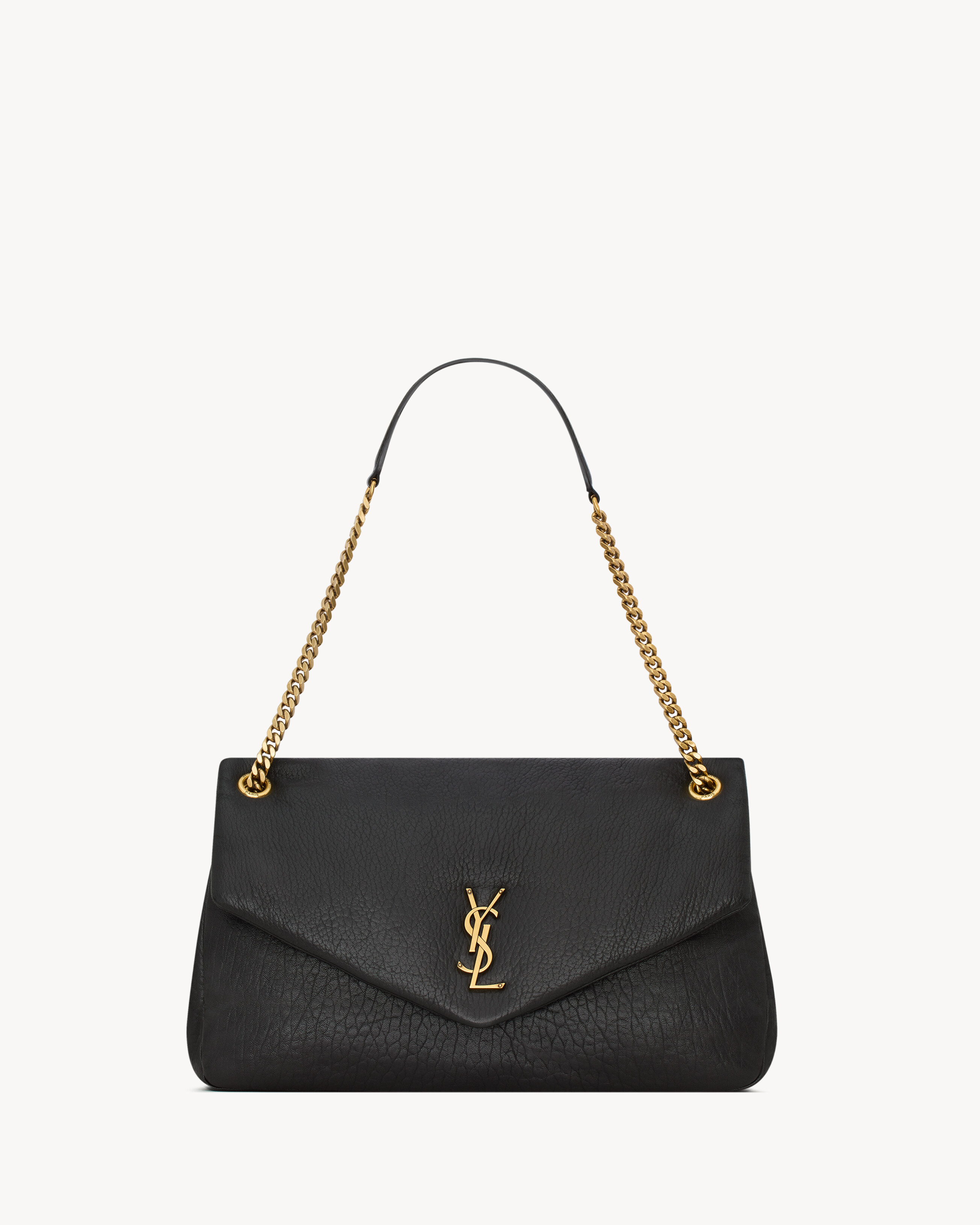 Calypso large in grained lambskin in Black | Saint Laurent | YSL EN-BE