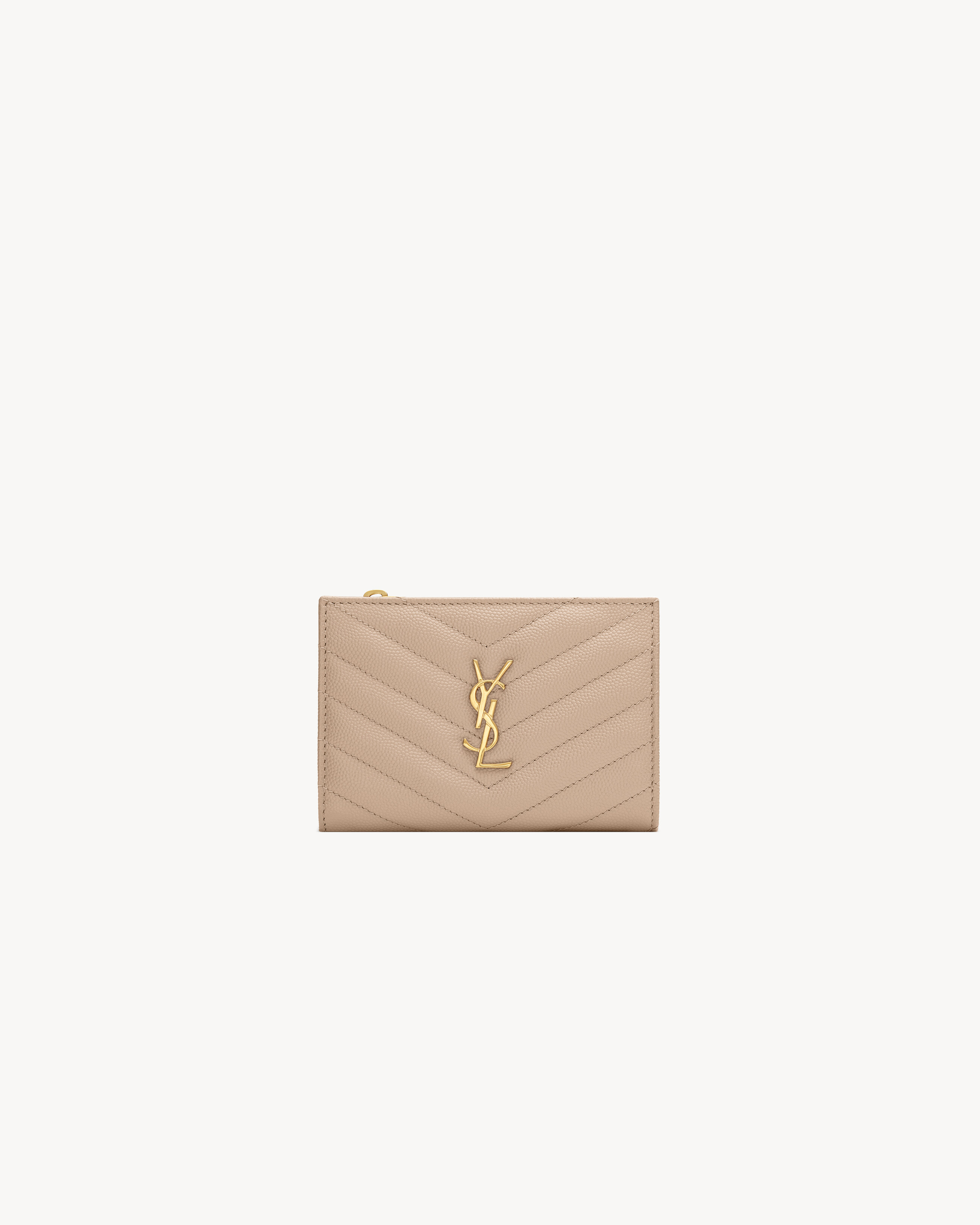 CASSANDRE MATELASSÉ Fragments bi-fold wallet in grain de poudre