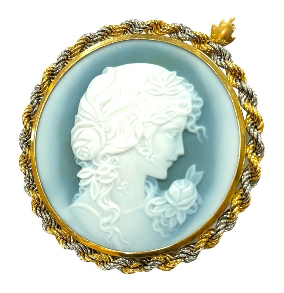 K18/Pt900 コンビ カメオ ブローチの買取実績 | 買取専門店さすがや