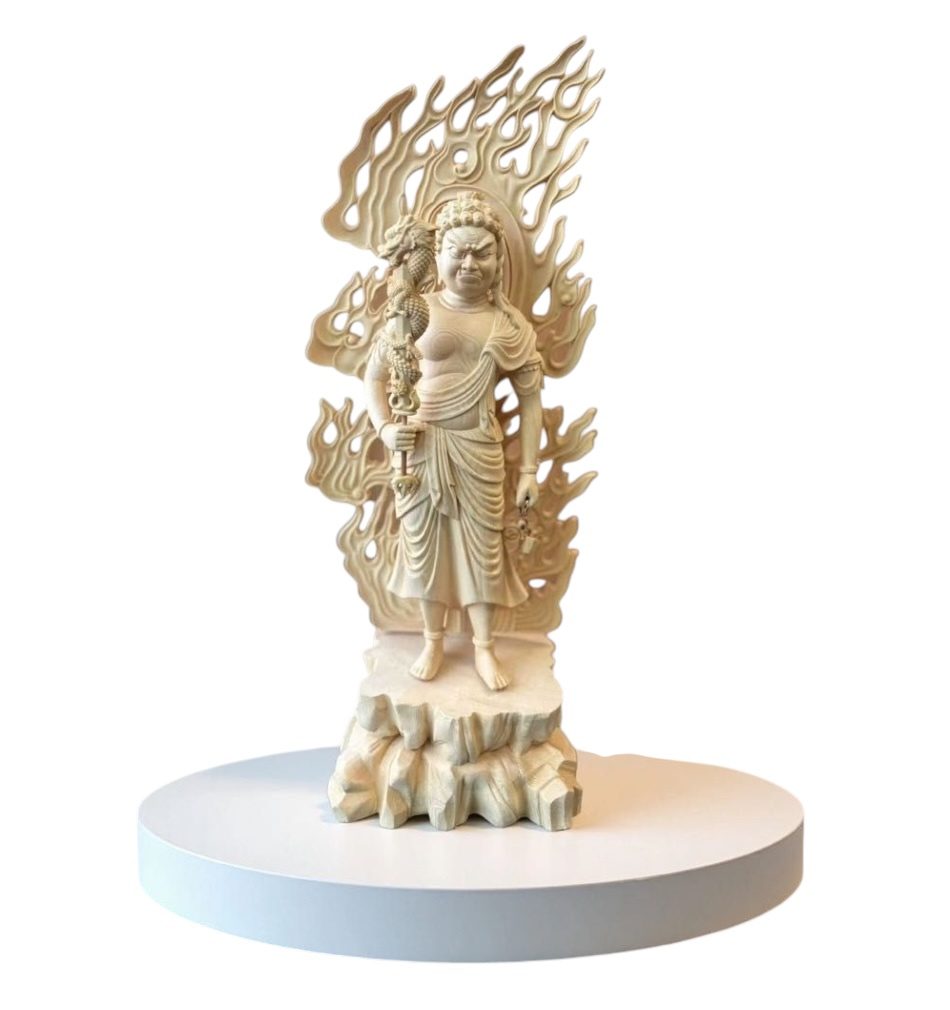 仏像 不動明王 不動明王像 不動尊 大日大聖不動明王 立像 檜木 木彫