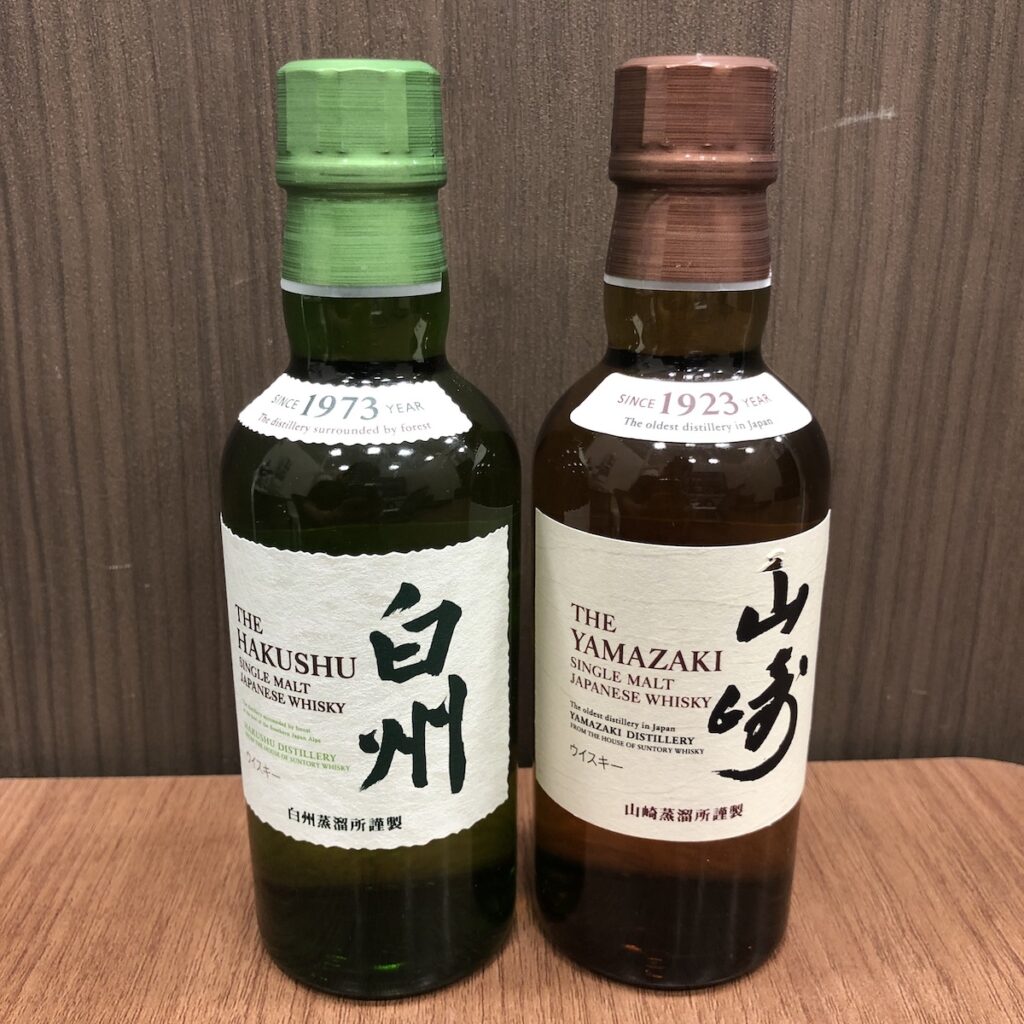 サントリー山崎（4本）と白州（7本）ミニボトル（180ml コレクション