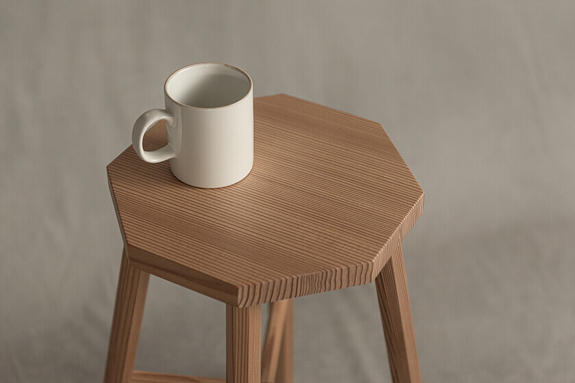 八角スツール | 笹木木工