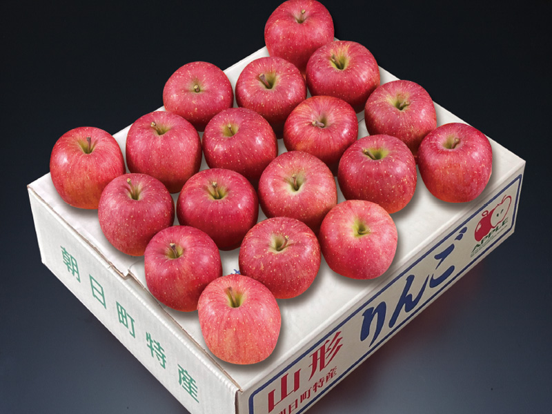 朝日町産特秀サンふじりんご特秀蜜入約5kg16〜18玉｜山形のさくらんぼ