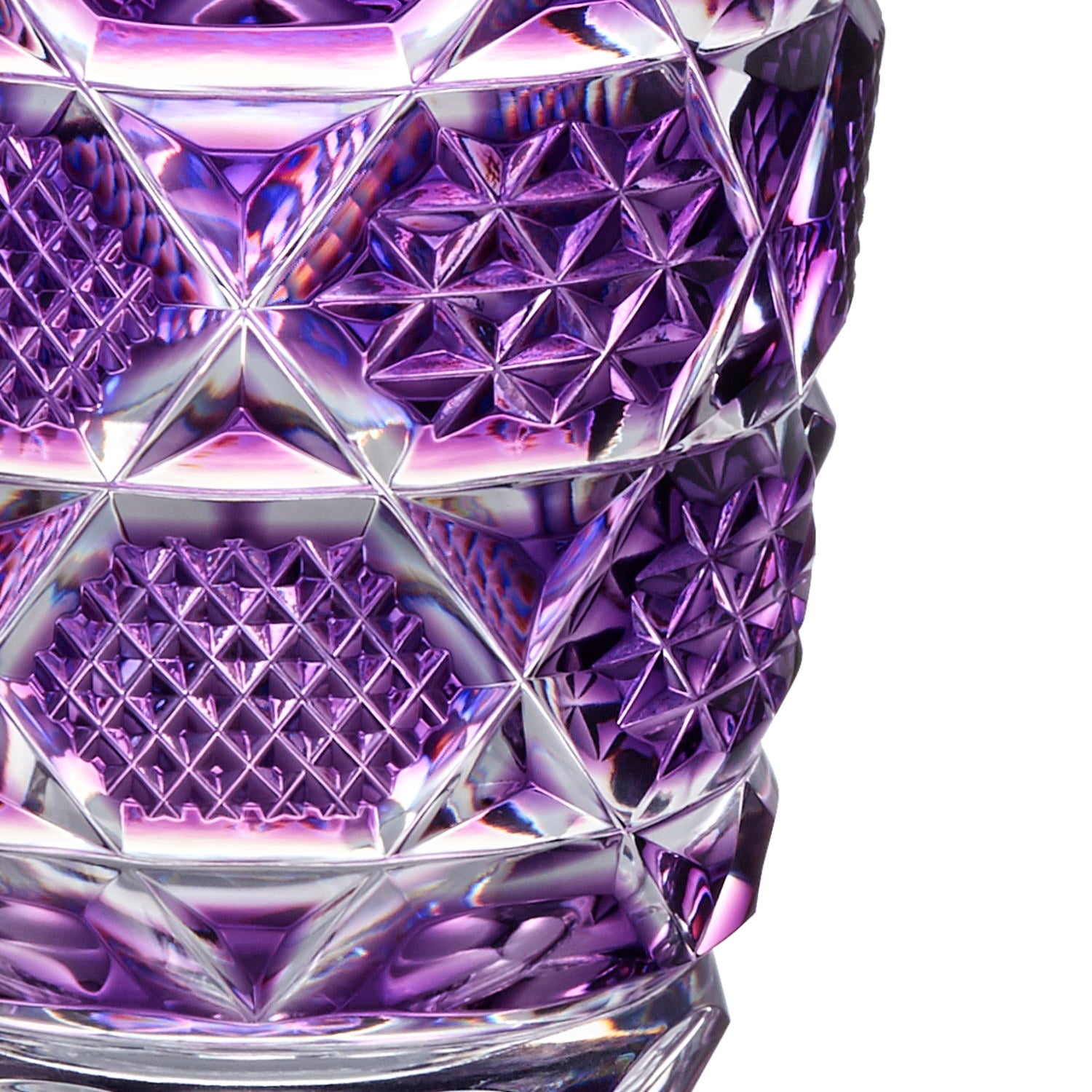 島津薩摩切子】復元 脚付杯(中) cut65 – ㈱島津興業 島津薩摩切子