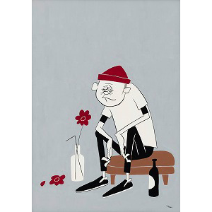 花井祐介 無題2 木版画 hanai yusuke 花井祐介作品【無題（2）】の買取