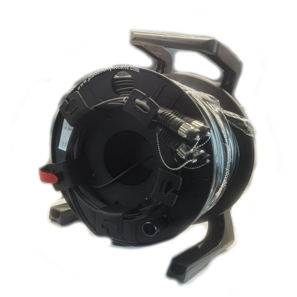 HCW-2/4C ポータブルSDIケーブルリールドラム 100m ファイバー光ケーブル