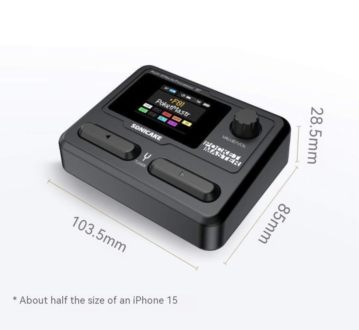 Sonicake Pocket Master Mini BT Multi Effect Processor Pedal for