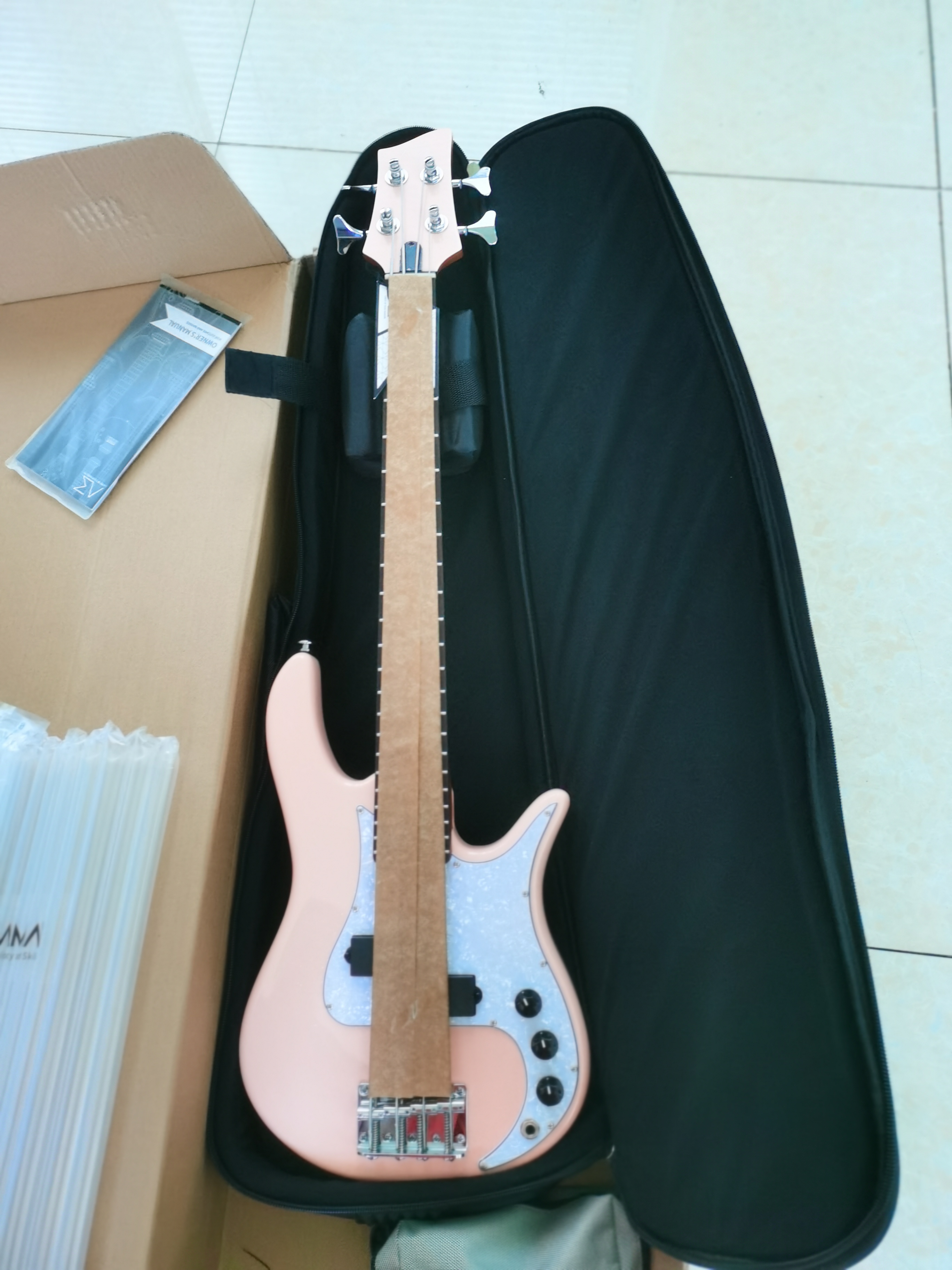 AKAMA ミニベース AKAMA Mini Electric Bass Guitar, 4-String