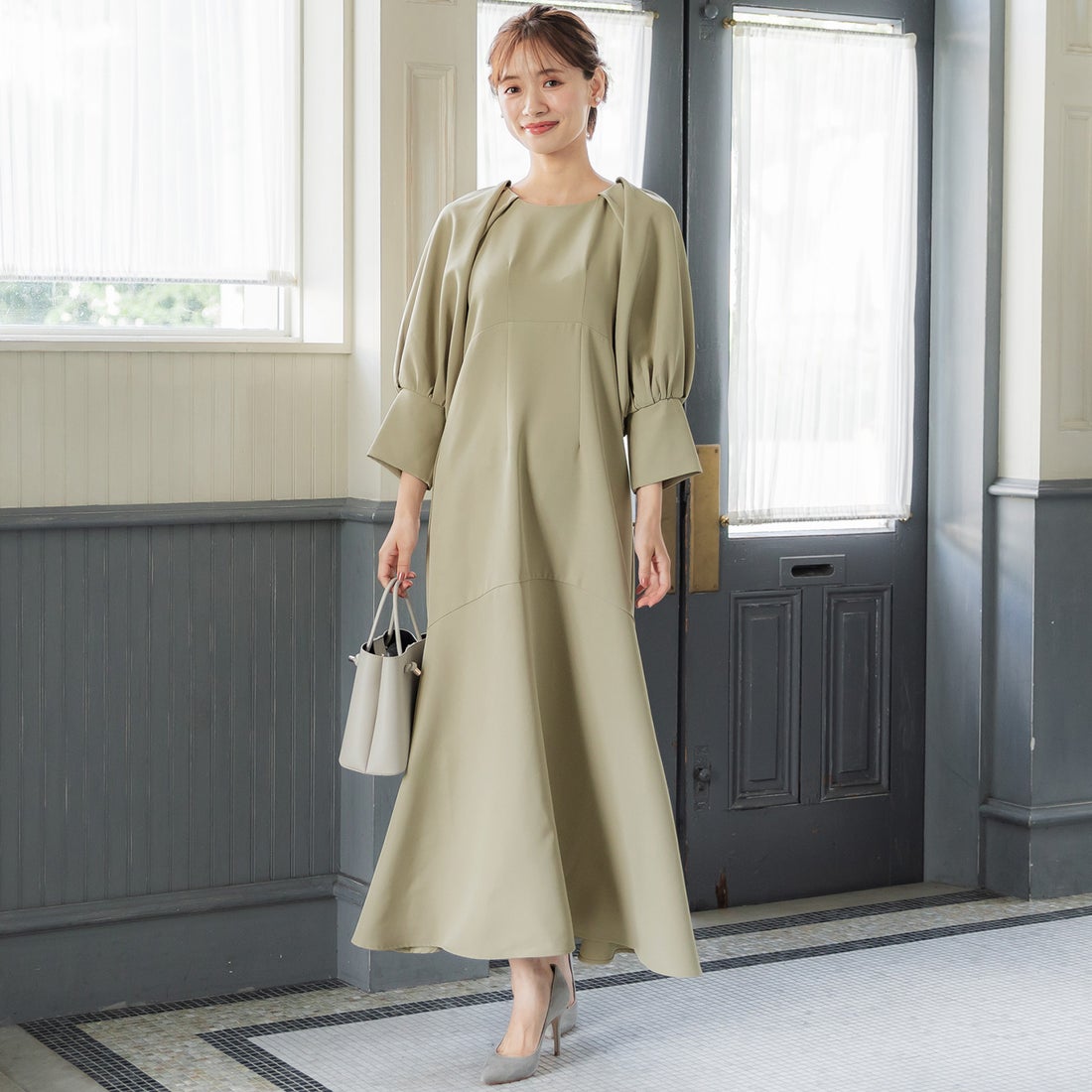 オケージョン】キャンディスリーブオケージョンワンピース