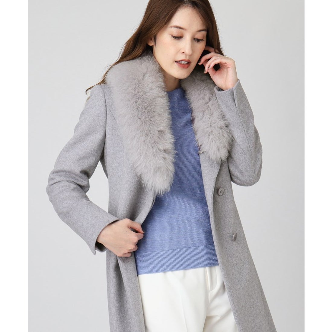 クードシャンス COUP DE CHANCE 【日本製／ブルーフォックスファー