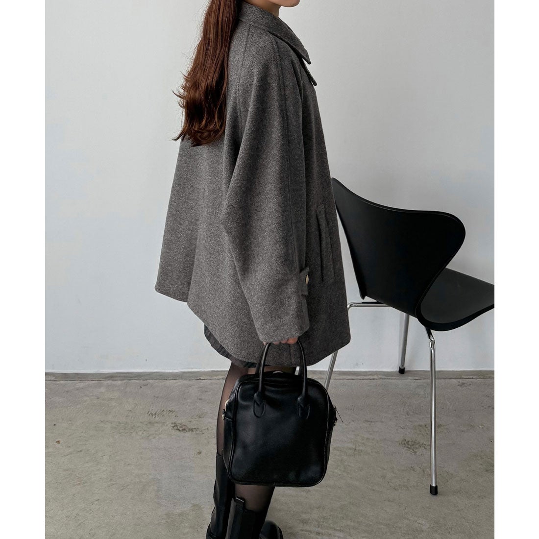 カラウティア callautia callautia ゴールドボタンミドルコート