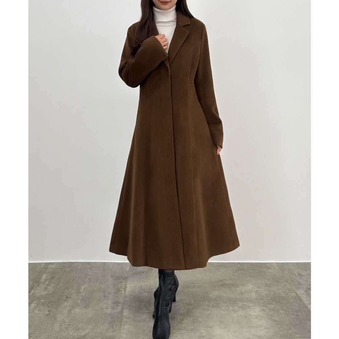 セネア CENEA CENEA ウエストシェイプシングルチェスターコート