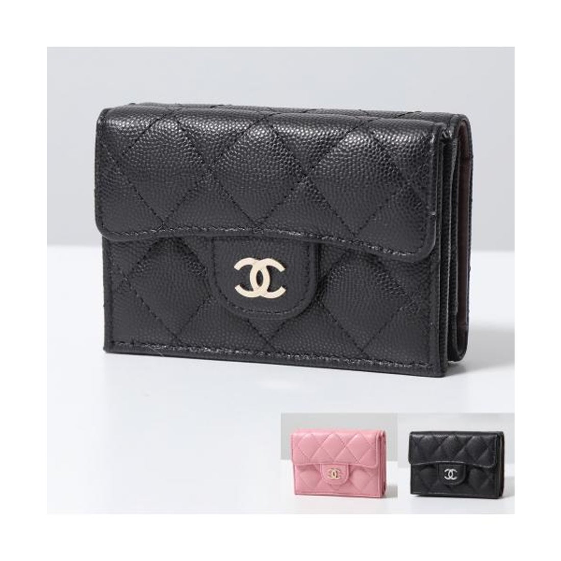 シャネル CHANEL CHANEL 三つ折り財布 MATELASSE マトラッセ AP0230