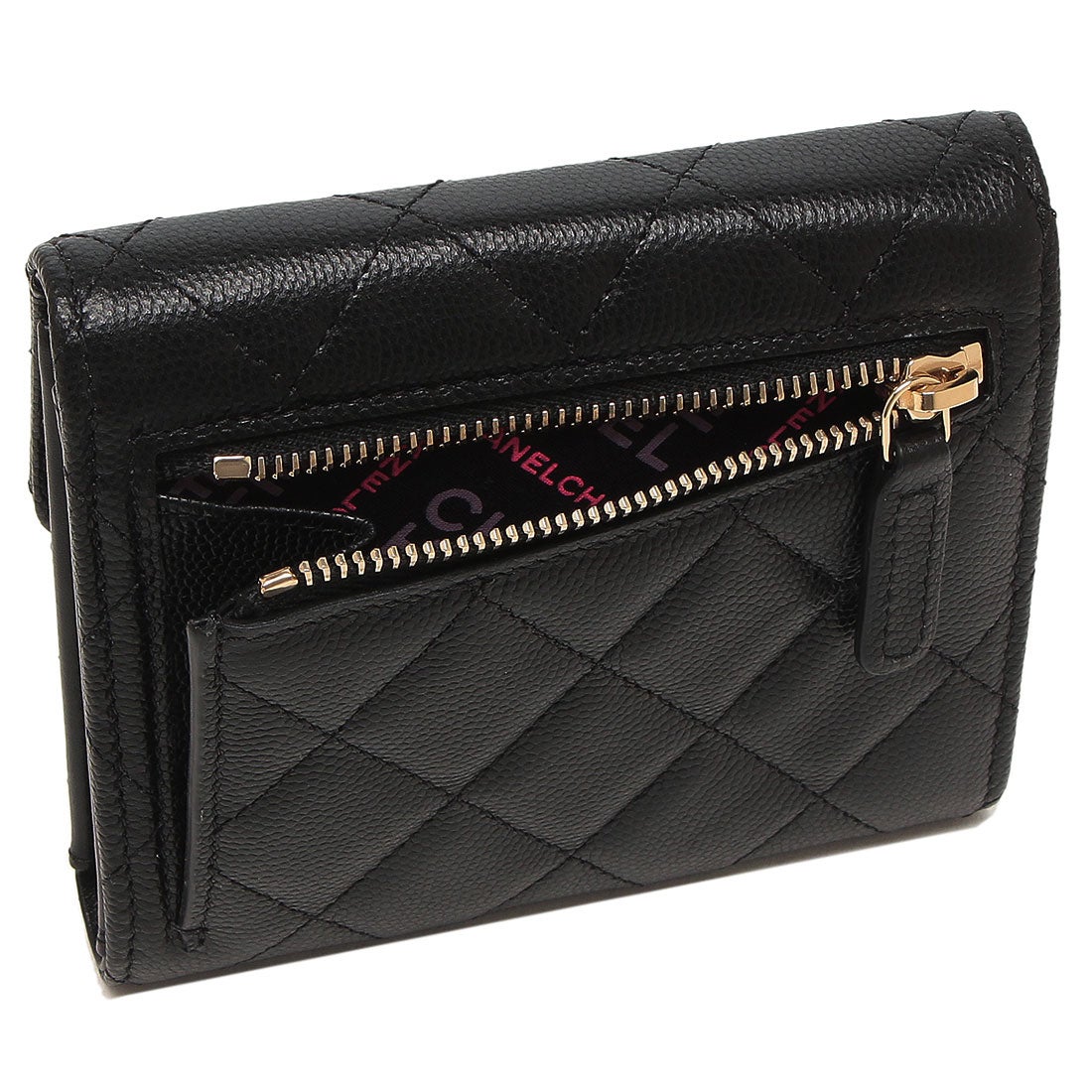 CHANEL ブラック 三つ折り財布 【公式通販】
