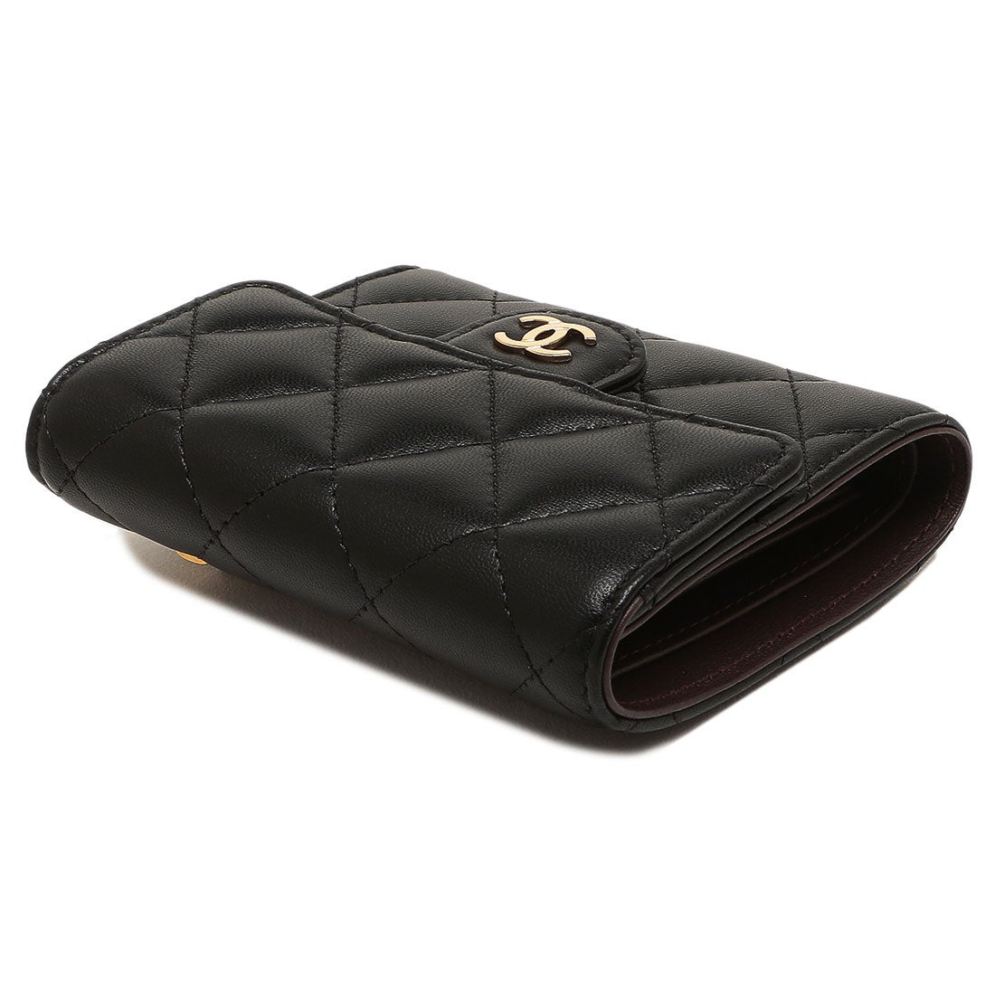 シャネル CHANEL 三つ折り財布 マトラッセ コンパクトウォレット
