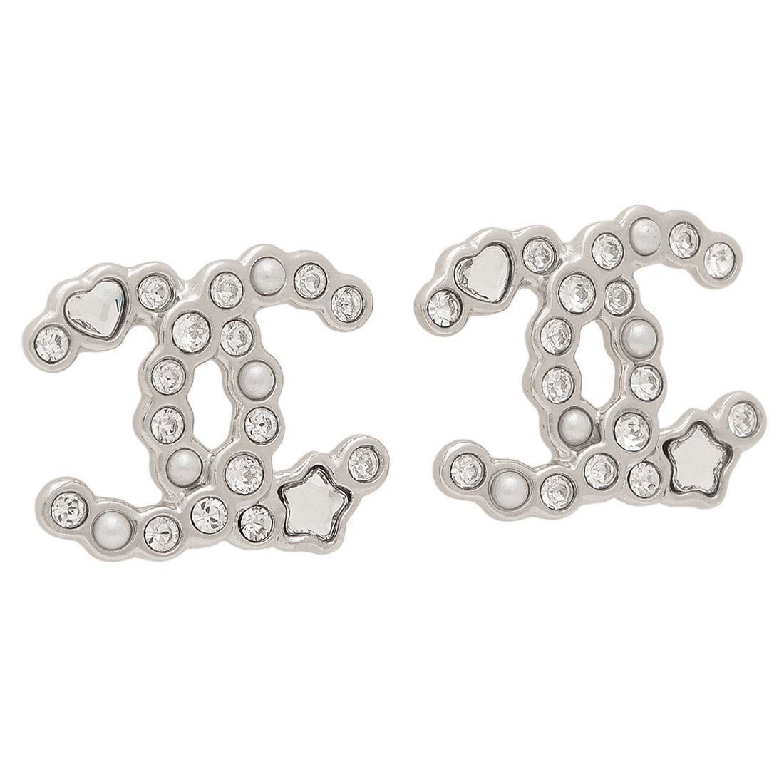 シャネル CHANEL ピアス ココマーク CCマーク スタッズ シルバー