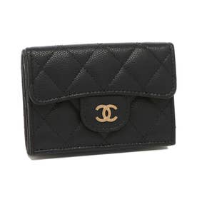 シャネル CHANEL 三つ折り財布 マトラッセ ゴールド金具 ミニ財布