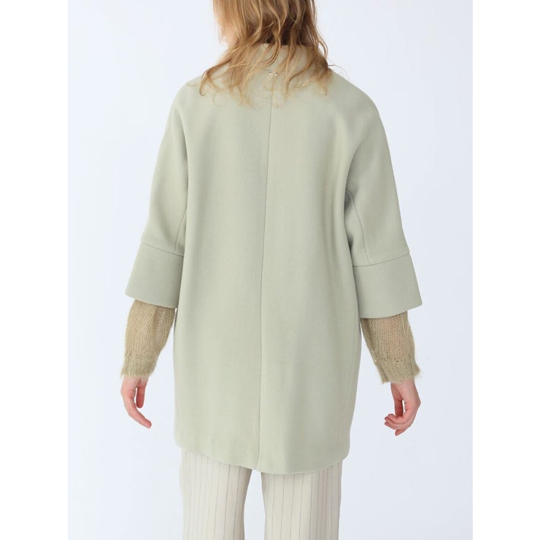 アーガ Aga Double Meltonコクーンコート （ブルー） -ファッション