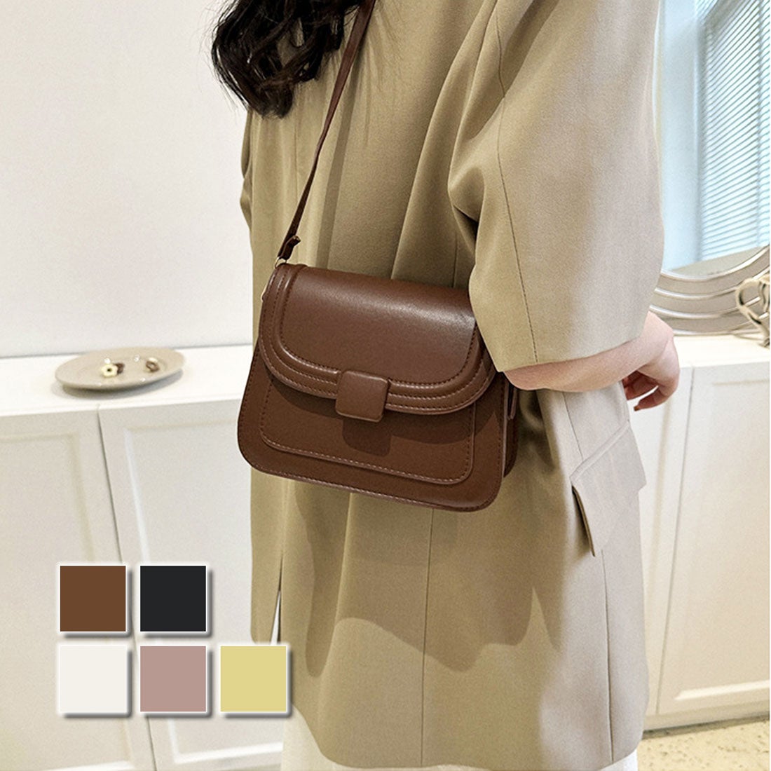 アミュレット Amulet シンプルフラップショルダーバッグ レディース 鞄