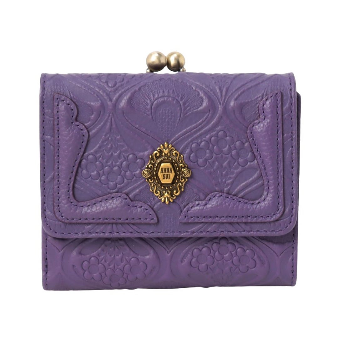 ANNA SUI ノヴァ 口金二つ折り財布 パープル -人気ブランドのバッグ