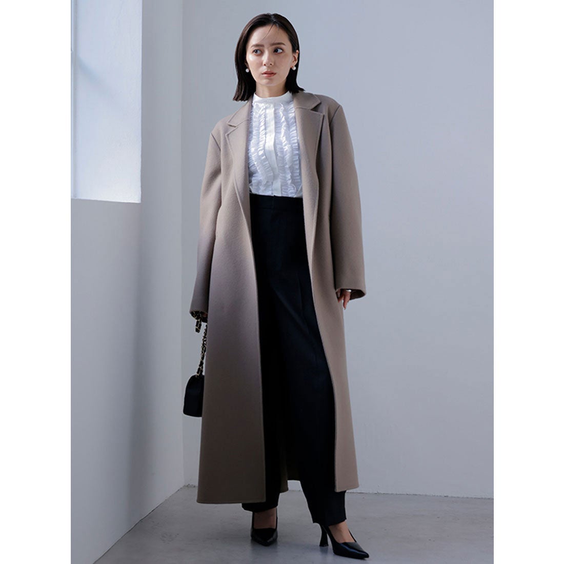 BURBERRY グレー チェスター ロングコート バーバリー チェスター