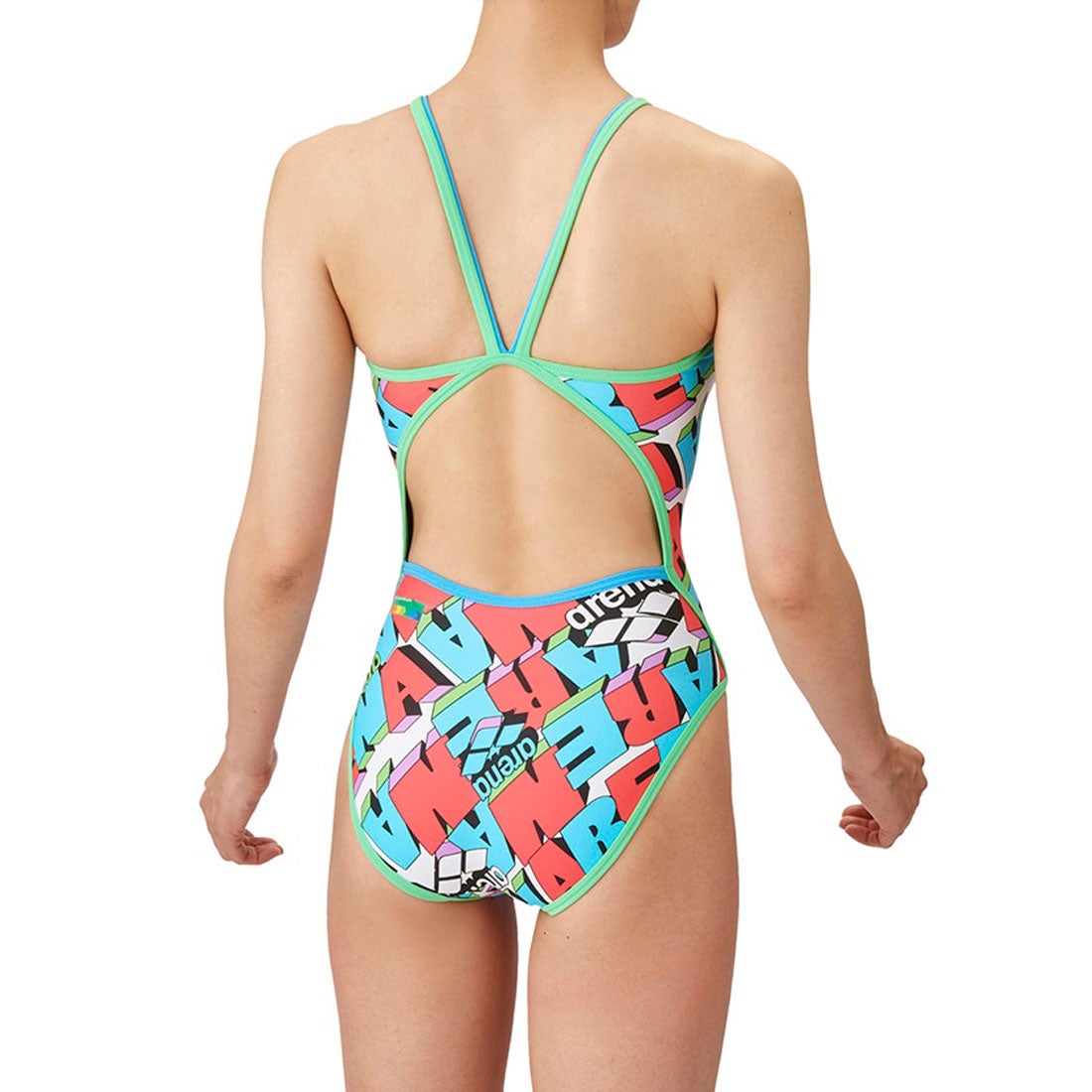 arena 【ECOタフ】トレーニングワンピース（オープンバック）【返品