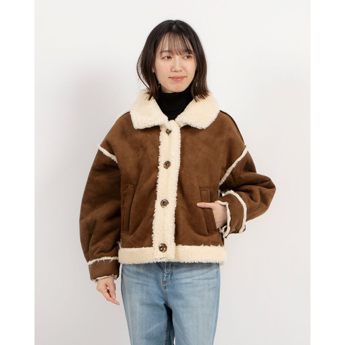 アルシーヴ archives ムートンボアジャケット （BRN） -ファッション