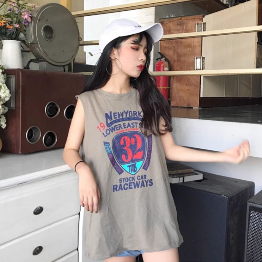 GRANCY ノースリーブTシャツ 2色セット アートストーン サイズ