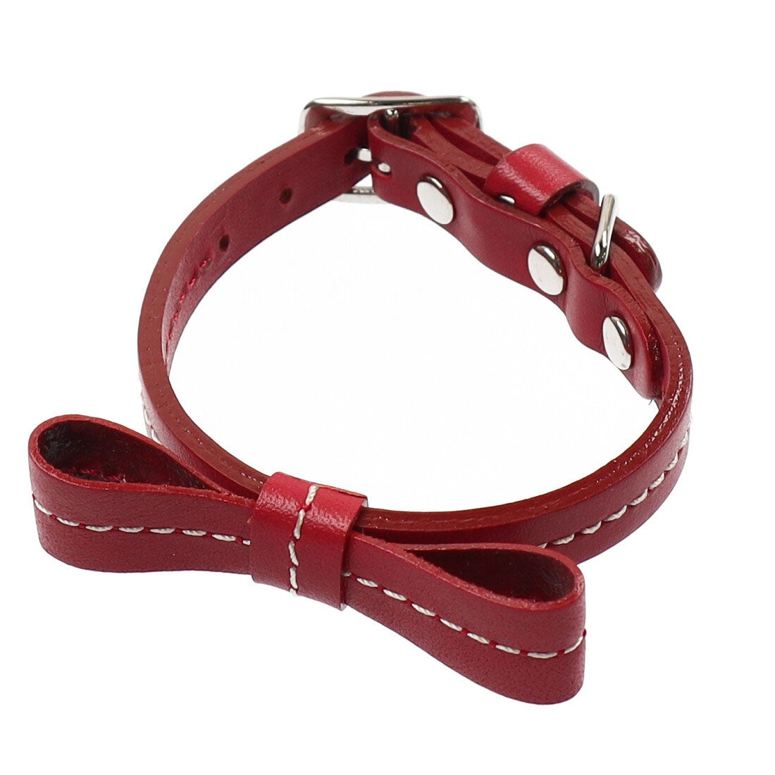 バーディ BIRDIE リボンステッチカラー 18 小型犬・猫用革首輪【返品