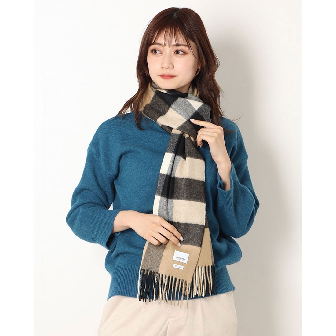 バーバリー BURBERRY カシミヤ ビッグチェックマフラー （ARCHIVE