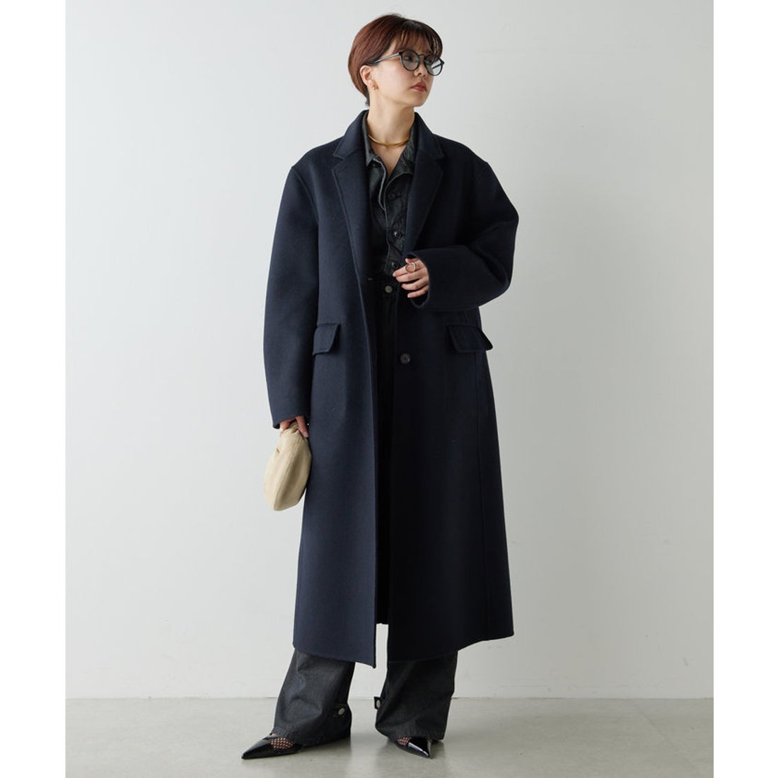 TOMORROWLAND ブラック チェスターコート カシミヤ95% 【公式通販】