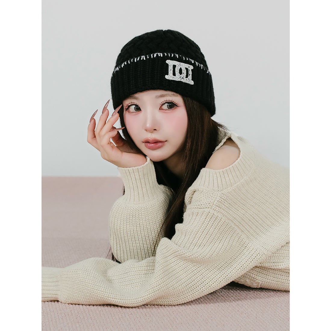 ダーリッチ Darich DDロゴバスケットニットビーニー （ブラック