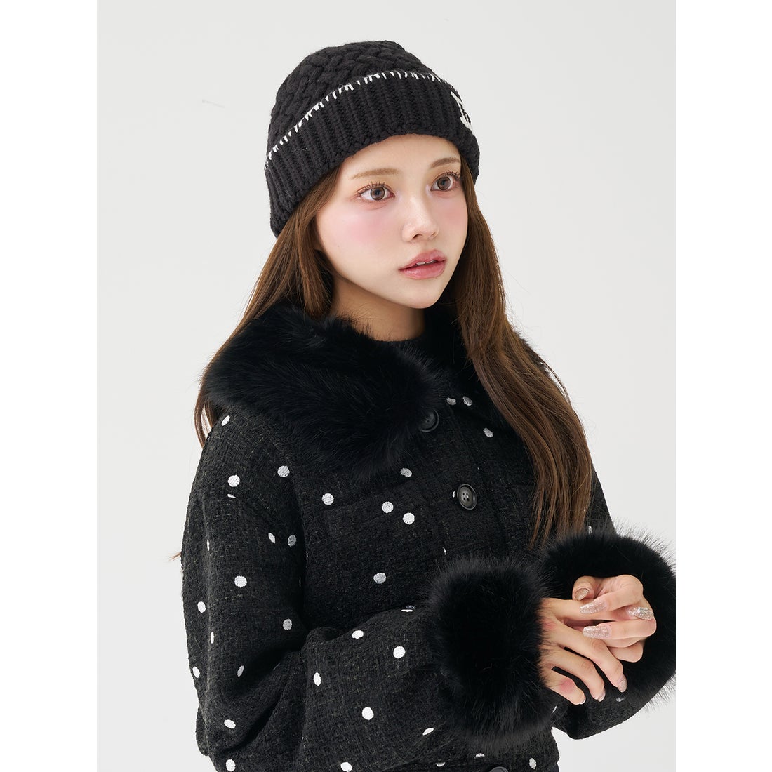 ダーリッチ Darich DDロゴバスケットニットビーニー （ホワイト