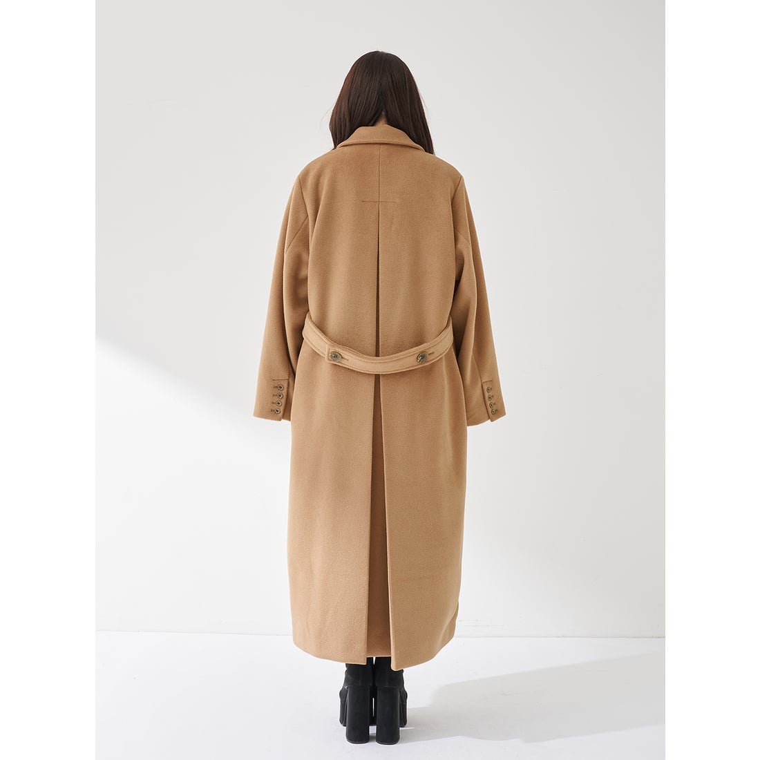 ダーリッチ Darich ダブルロングチェスターコート （グレー） -靴