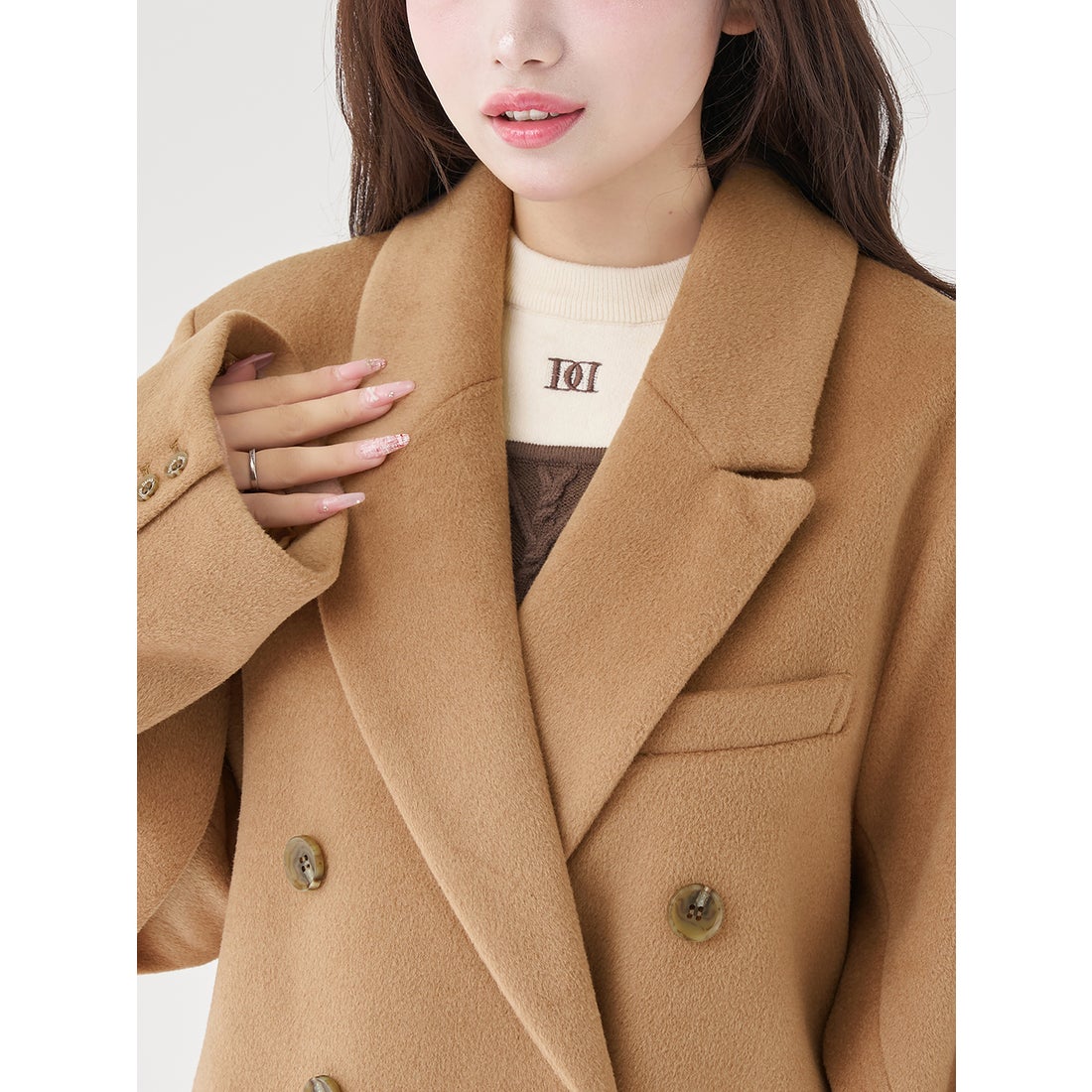 ダーリッチ Darich ダブルロングチェスターコート （グレー） -靴