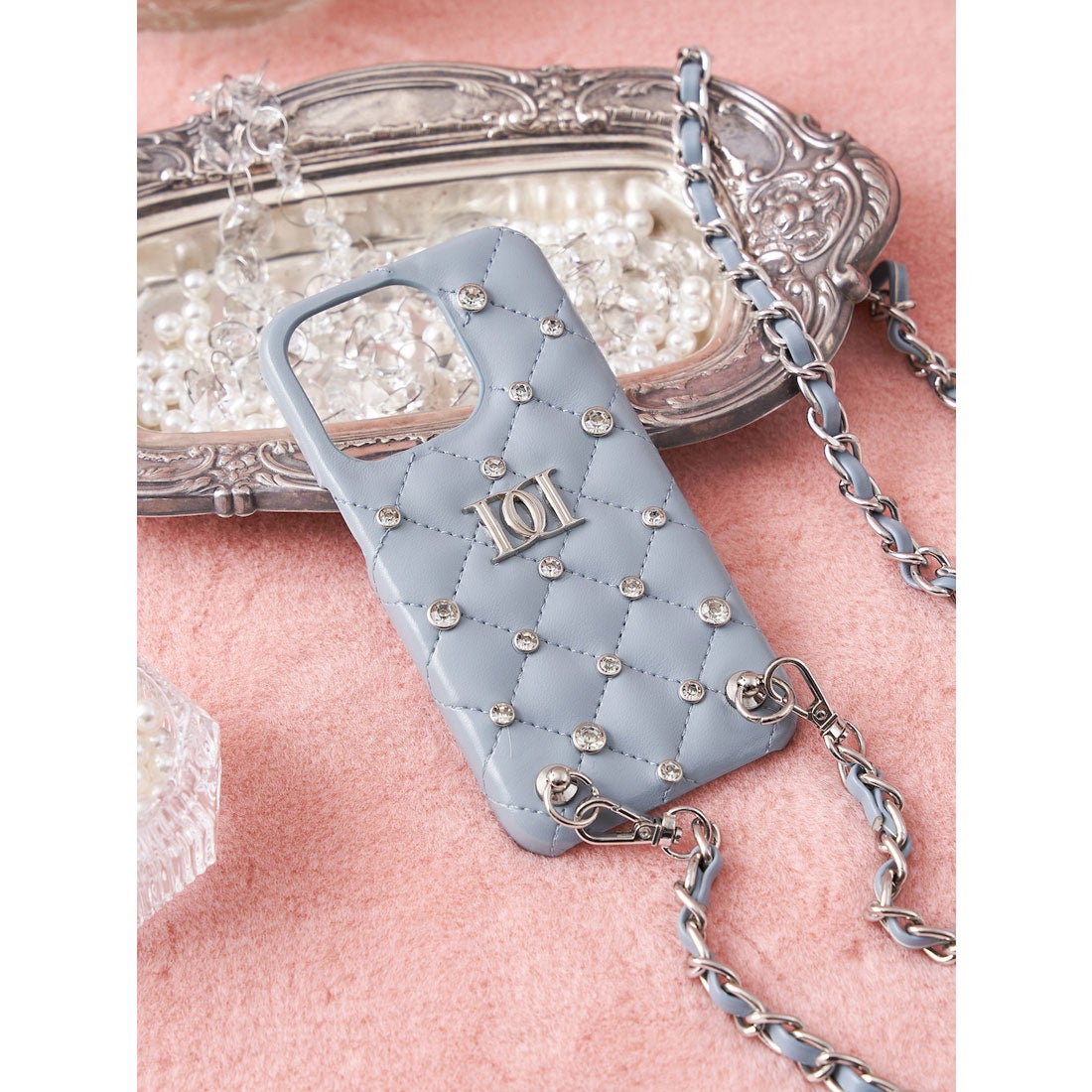 ダーリッチ Darich キルティングビジューiPhoneケース （アイボリー