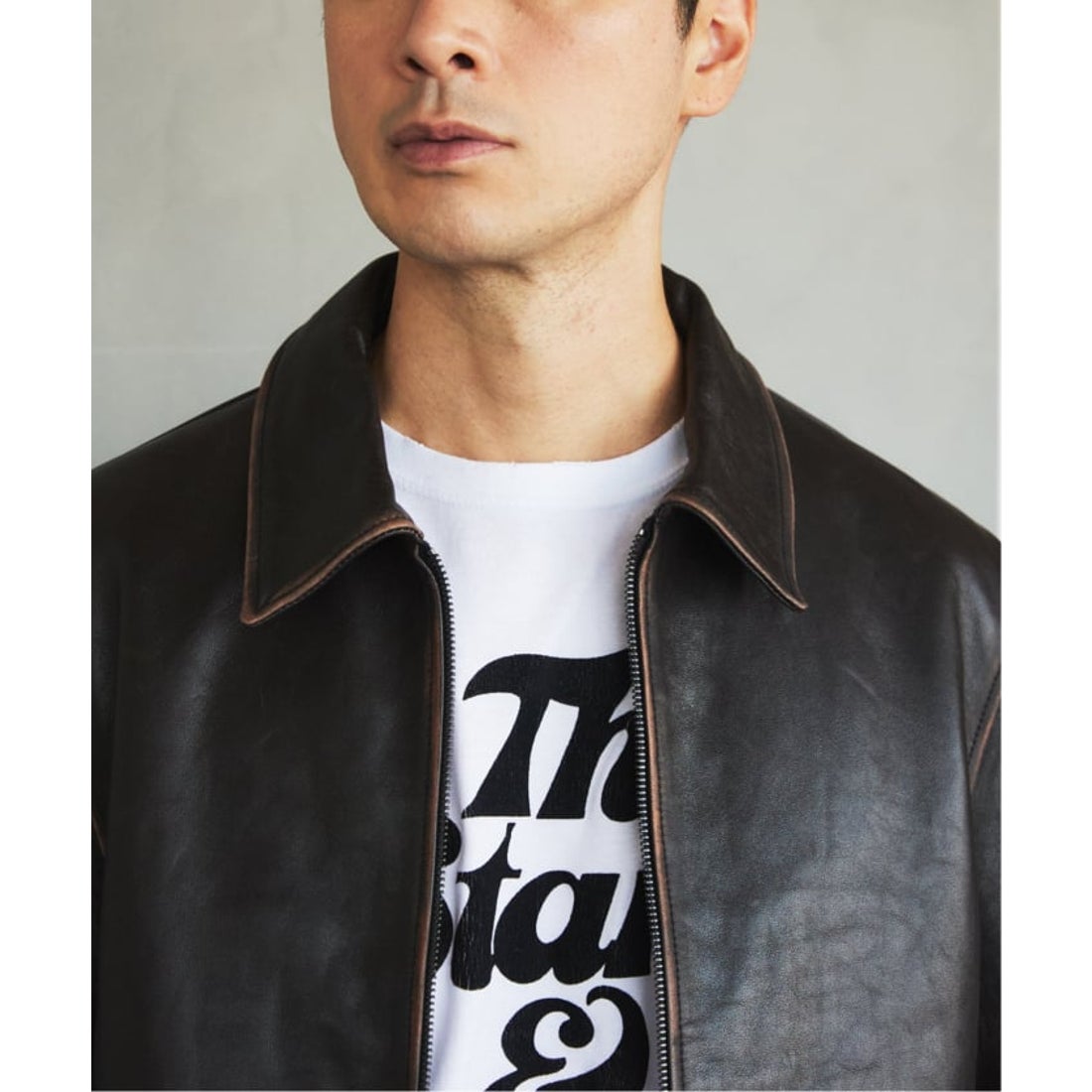 エディフィス EDIFICE ラムレザー フレンチアンティーク ライダース